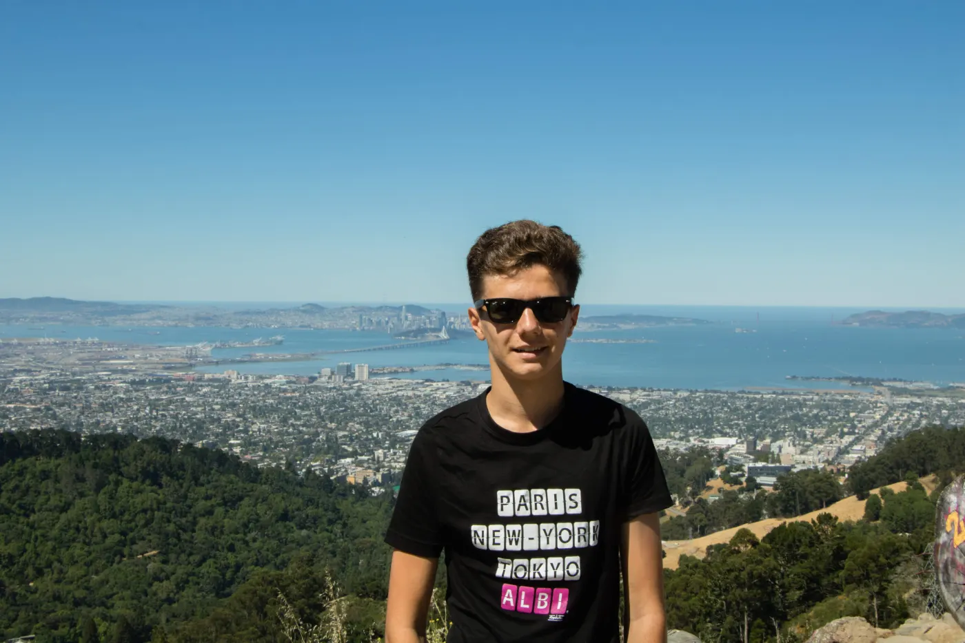 Greg in front of the San Francisco Bay
